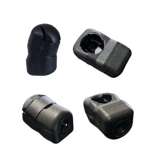 10mm Nylon end fitting - M6 - Angled
