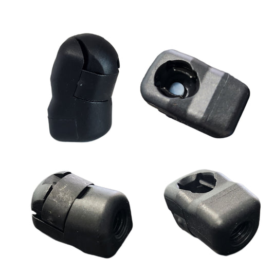 10mm Nylon end fitting - M8 - Angled